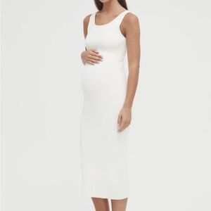 Elegant White Maternity Dress
